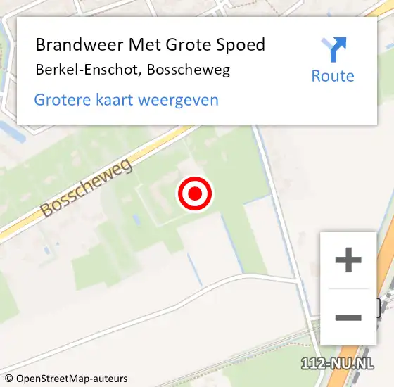 Locatie op kaart van de 112 melding: Brandweer Met Grote Spoed Naar Berkel-Enschot, Bosscheweg op 30 oktober 2023 05:38