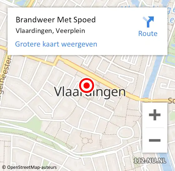 Locatie op kaart van de 112 melding: Brandweer Met Spoed Naar Vlaardingen, Veerplein op 30 oktober 2023 13:57