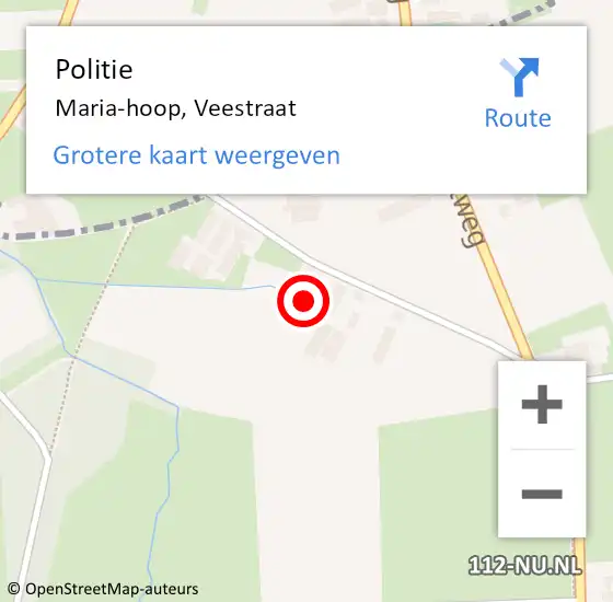 Locatie op kaart van de 112 melding: Politie Maria-hoop, Veestraat op 30 oktober 2023 16:02