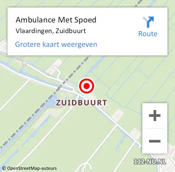 Locatie op kaart van de 112 melding: Ambulance Met Spoed Naar Vlaardingen, Zuidbuurt op 1 november 2023 03:04