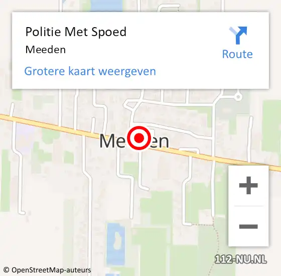 Locatie op kaart van de 112 melding: Politie Met Spoed Naar Meeden op 1 november 2023 20:01