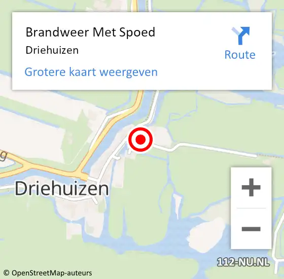Locatie op kaart van de 112 melding: Brandweer Met Spoed Naar Driehuizen op 13 september 2014 17:37