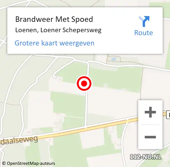 Locatie op kaart van de 112 melding: Brandweer Met Spoed Naar Loenen, Loener Schepersweg op 3 november 2023 07:27