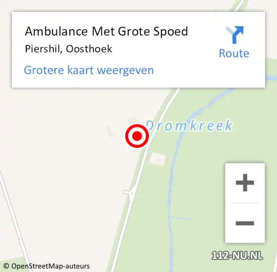 Locatie op kaart van de 112 melding: Ambulance Met Grote Spoed Naar Piershil, Oosthoek op 3 november 2023 17:12