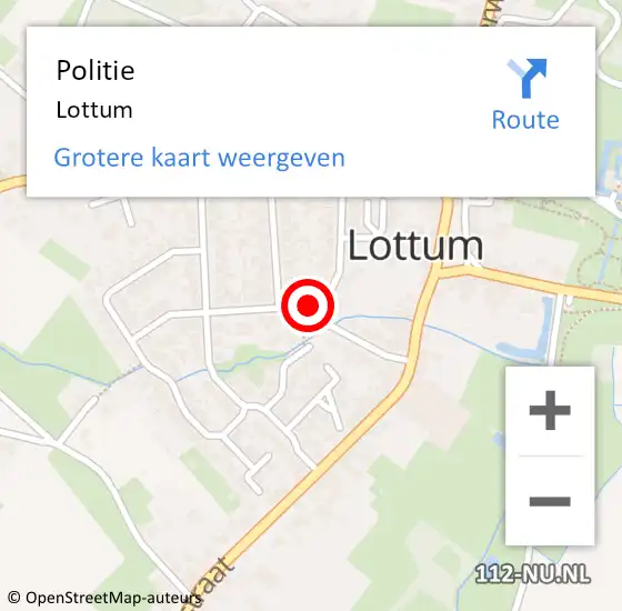 Locatie op kaart van de 112 melding: Politie Lottum op 4 november 2023 09:14