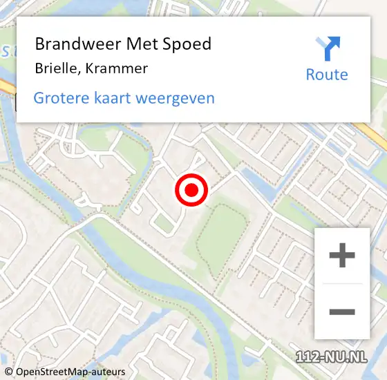 Locatie op kaart van de 112 melding: Brandweer Met Spoed Naar Brielle, Krammer op 4 november 2023 20:07