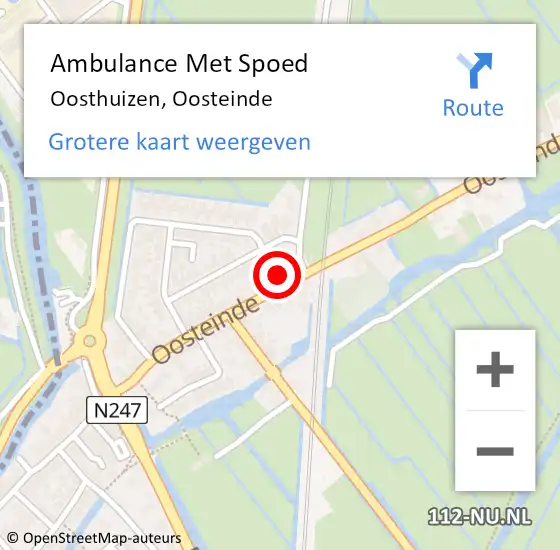 Locatie op kaart van de 112 melding: Ambulance Met Spoed Naar Oosthuizen, Oosteinde op 5 november 2023 00:03