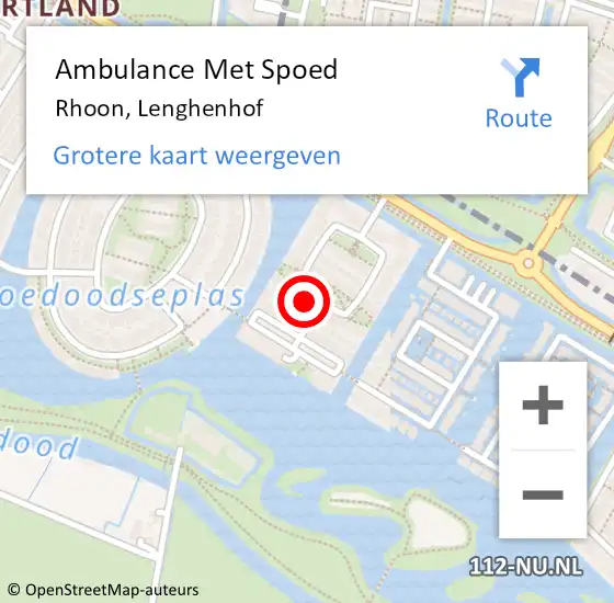 Locatie op kaart van de 112 melding: Ambulance Met Spoed Naar Rhoon, Lenghenhof op 5 november 2023 02:33