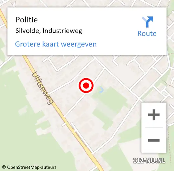 Locatie op kaart van de 112 melding: Politie Silvolde, Industrieweg op 5 november 2023 20:14