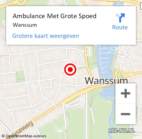 Locatie op kaart van de 112 melding: Ambulance Met Grote Spoed Naar Wanssum op 6 november 2023 12:40