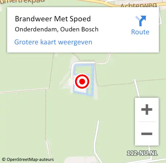 Locatie op kaart van de 112 melding: Brandweer Met Spoed Naar Onderdendam, Ouden Bosch op 7 november 2023 17:14