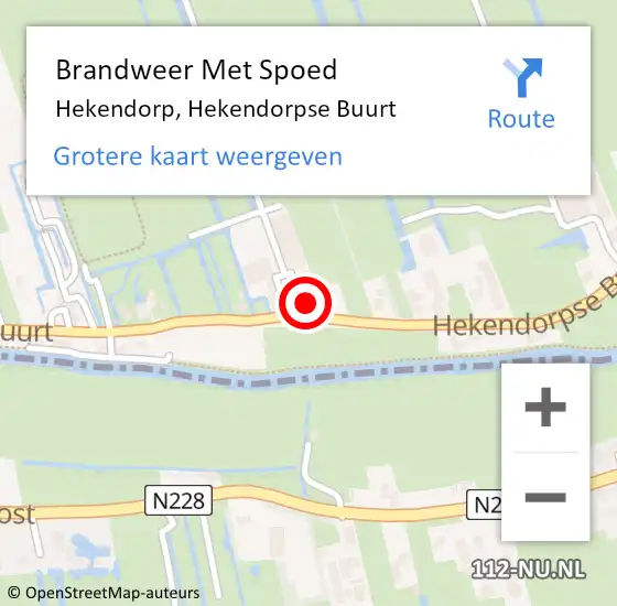 Locatie op kaart van de 112 melding: Brandweer Met Spoed Naar Hekendorp, Hekendorpse Buurt op 8 november 2023 11:50