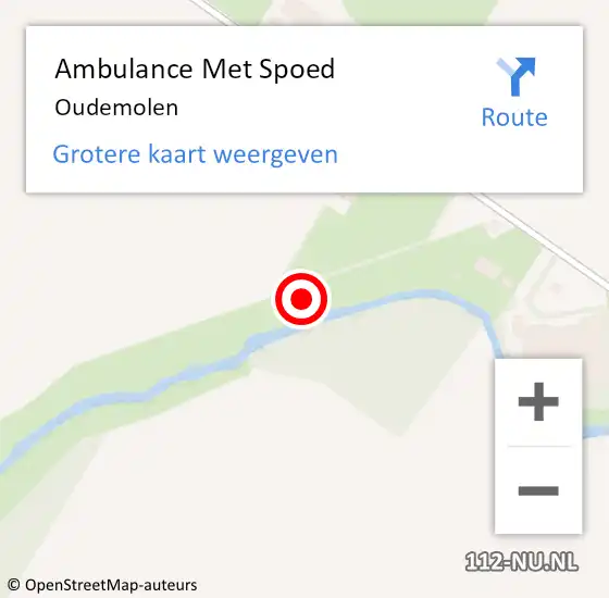 Locatie op kaart van de 112 melding: Ambulance Met Spoed Naar Oudemolen op 8 november 2023 20:06