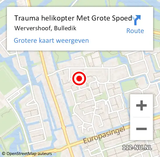 Locatie op kaart van de 112 melding: Trauma helikopter Met Grote Spoed Naar Wervershoof, Bulledik op 9 november 2023 04:16
