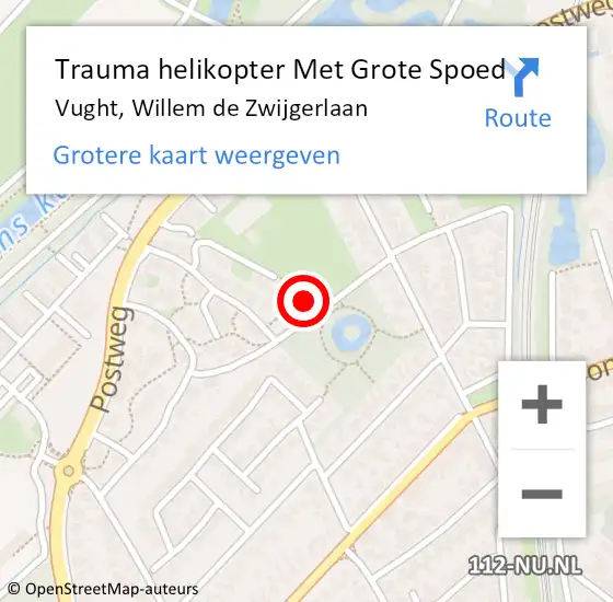 Locatie op kaart van de 112 melding: Trauma helikopter Met Grote Spoed Naar Vught, Willem de Zwijgerlaan op 10 november 2023 10:04