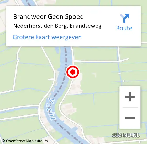 Locatie op kaart van de 112 melding: Brandweer Geen Spoed Naar Nederhorst den Berg, Eilandseweg op 14 september 2014 20:36
