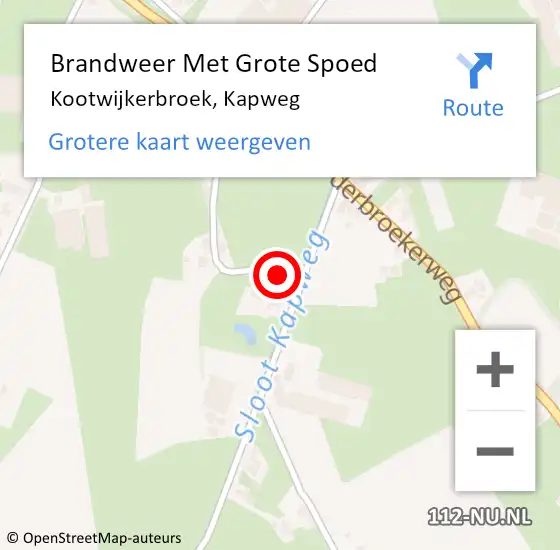 Locatie op kaart van de 112 melding: Brandweer Met Grote Spoed Naar Kootwijkerbroek, Kapweg op 10 november 2023 20:04