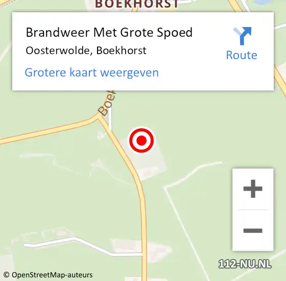 Locatie op kaart van de 112 melding: Brandweer Met Grote Spoed Naar Oosterwolde, Boekhorst op 11 november 2023 01:48