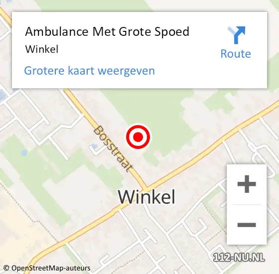 Locatie op kaart van de 112 melding: Ambulance Met Grote Spoed Naar Winkel op 11 november 2023 06:49