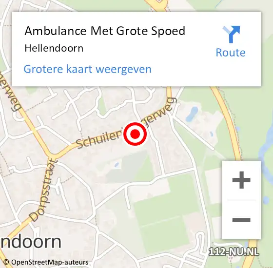 Locatie op kaart van de 112 melding: Ambulance Met Grote Spoed Naar Hellendoorn op 11 november 2023 12:08