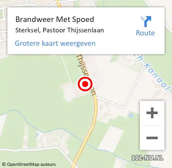 Locatie op kaart van de 112 melding: Brandweer Met Spoed Naar Sterksel, Pastoor Thijssenlaan op 12 november 2023 09:34