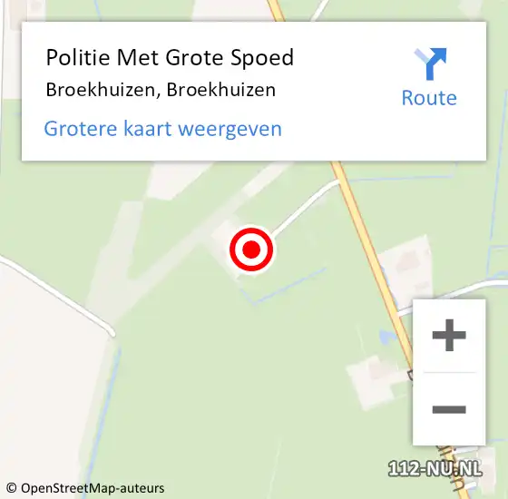 Locatie op kaart van de 112 melding: Politie Met Grote Spoed Naar Broekhuizen, Broekhuizen op 13 november 2023 12:36