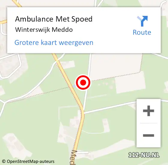Locatie op kaart van de 112 melding: Ambulance Met Spoed Naar Winterswijk Meddo op 13 november 2023 12:50