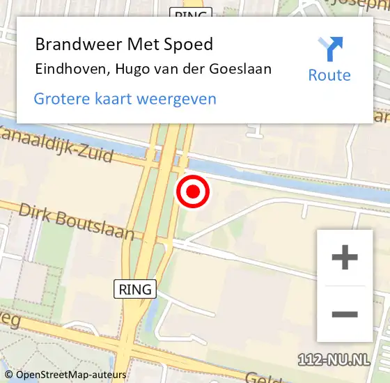 Locatie op kaart van de 112 melding: Brandweer Met Spoed Naar Eindhoven, Hugo van der Goeslaan op 13 november 2023 19:08
