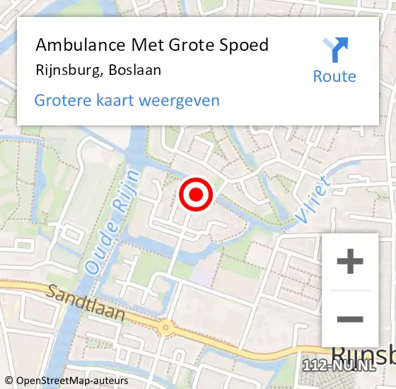 Locatie op kaart van de 112 melding: Ambulance Met Grote Spoed Naar Katwijk, Boslaan op 14 november 2023 14:23
