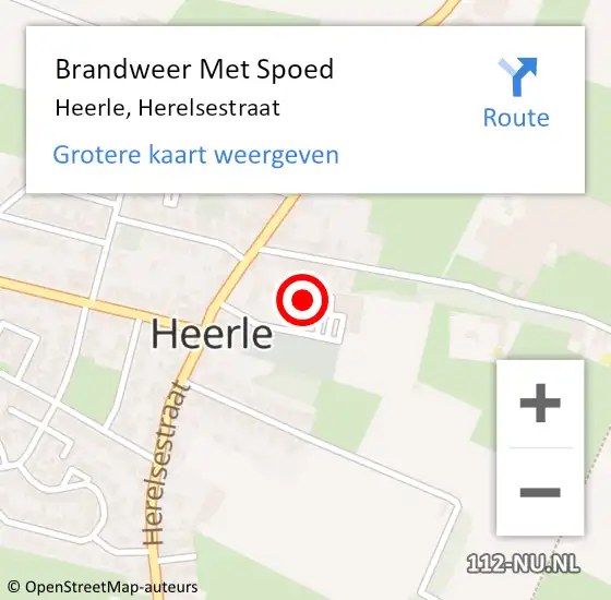 Locatie op kaart van de 112 melding: Brandweer Met Spoed Naar Heerle, Herelsestraat op 15 november 2023 20:26