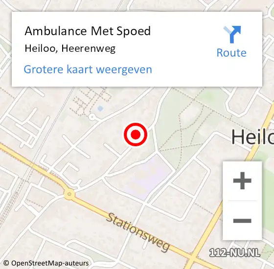 Locatie op kaart van de 112 melding: Ambulance Met Spoed Naar Heiloo, Heerenweg op 16 november 2023 13:00