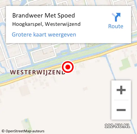 Locatie op kaart van de 112 melding: Brandweer Met Spoed Naar Hoogkarspel, Westerwijzend op 16 november 2023 20:46