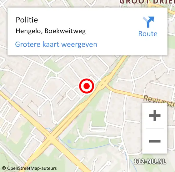 Locatie op kaart van de 112 melding: Politie Hengelo, Boekweitweg op 17 november 2023 15:45