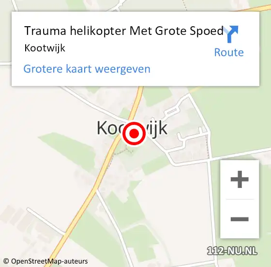 Locatie op kaart van de 112 melding: Trauma helikopter Met Grote Spoed Naar Kootwijk op 18 november 2023 01:10