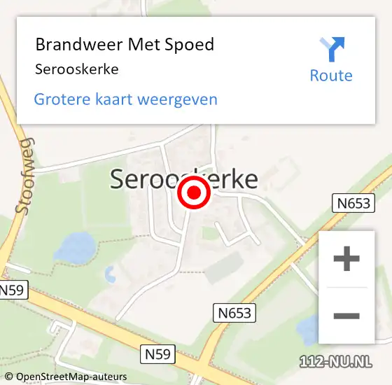 Locatie op kaart van de 112 melding: Brandweer Met Spoed Naar Serooskerke op 18 november 2023 13:40