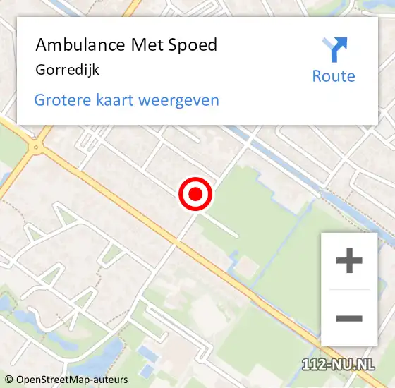 Locatie op kaart van de 112 melding: Ambulance Met Spoed Naar Gorredijk op 19 november 2023 11:08