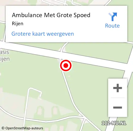 Locatie op kaart van de 112 melding: Ambulance Met Grote Spoed Naar Rijen op 20 november 2023 17:46