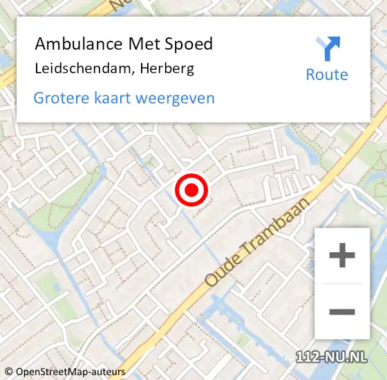 Locatie op kaart van de 112 melding: Ambulance Met Spoed Naar Leidschendam, Herberg op 21 november 2023 11:56
