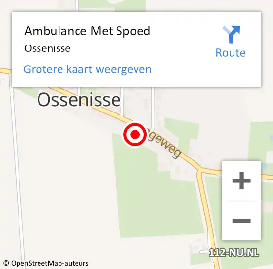 Locatie op kaart van de 112 melding: Ambulance Met Spoed Naar Ossenisse op 22 november 2023 04:52