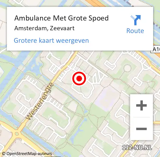 Locatie op kaart van de 112 melding: Ambulance Met Grote Spoed Naar Amsterdam, Zeevaart op 22 november 2023 22:40