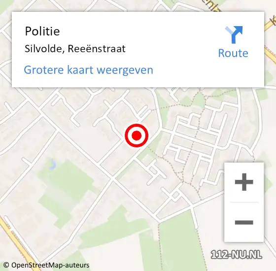 Locatie op kaart van de 112 melding: Politie Silvolde, Reeënstraat op 23 november 2023 16:52