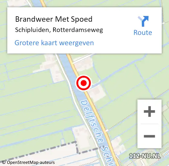 Locatie op kaart van de 112 melding: Brandweer Met Spoed Naar Schipluiden, Rotterdamseweg op 24 november 2023 07:48