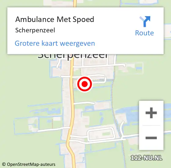 Locatie op kaart van de 112 melding: Ambulance Met Spoed Naar Scherpenzeel op 24 november 2023 11:35