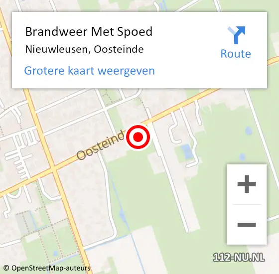 Locatie op kaart van de 112 melding: Brandweer Met Spoed Naar Nieuwleusen, Oosteinde op 24 november 2023 19:01