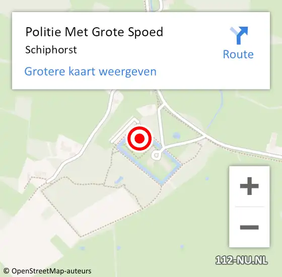 Locatie op kaart van de 112 melding: Politie Met Grote Spoed Naar Schiphorst op 26 november 2023 20:00