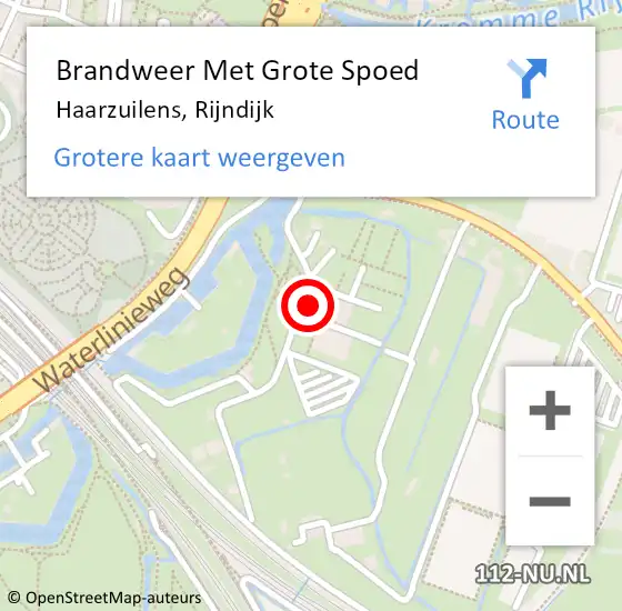 Locatie op kaart van de 112 melding: Brandweer Met Grote Spoed Naar Haarzuilens, Rijndijk op 27 november 2023 14:43