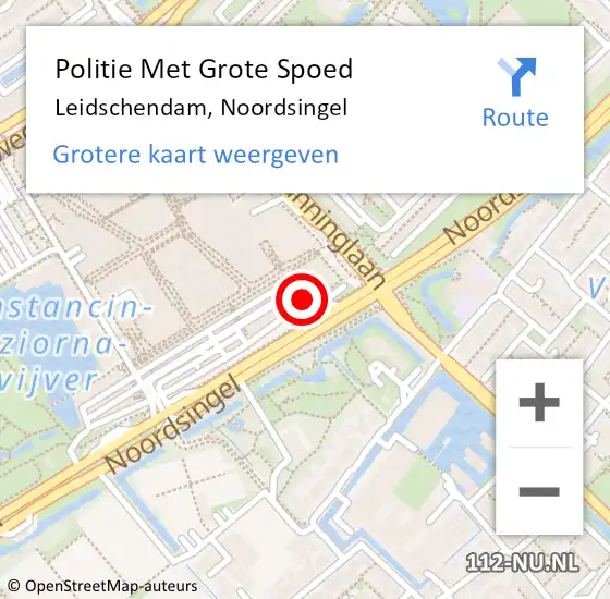 Locatie op kaart van de 112 melding: Politie Met Grote Spoed Naar Leidschendam, Noordsingel op 27 november 2023 17:08