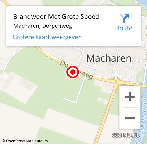 Locatie op kaart van de 112 melding: Brandweer Met Grote Spoed Naar Haren, Dorpenweg op 28 november 2023 01:09