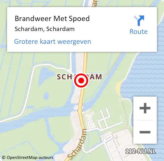 Locatie op kaart van de 112 melding: Brandweer Met Spoed Naar Schardam, Schardam op 28 november 2023 08:53