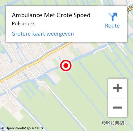 Locatie op kaart van de 112 melding: Ambulance Met Grote Spoed Naar Polsbroek op 28 november 2023 11:25